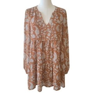 Melloday‎ Crepe Chiffon Babydoll Mini Dress Size Medium